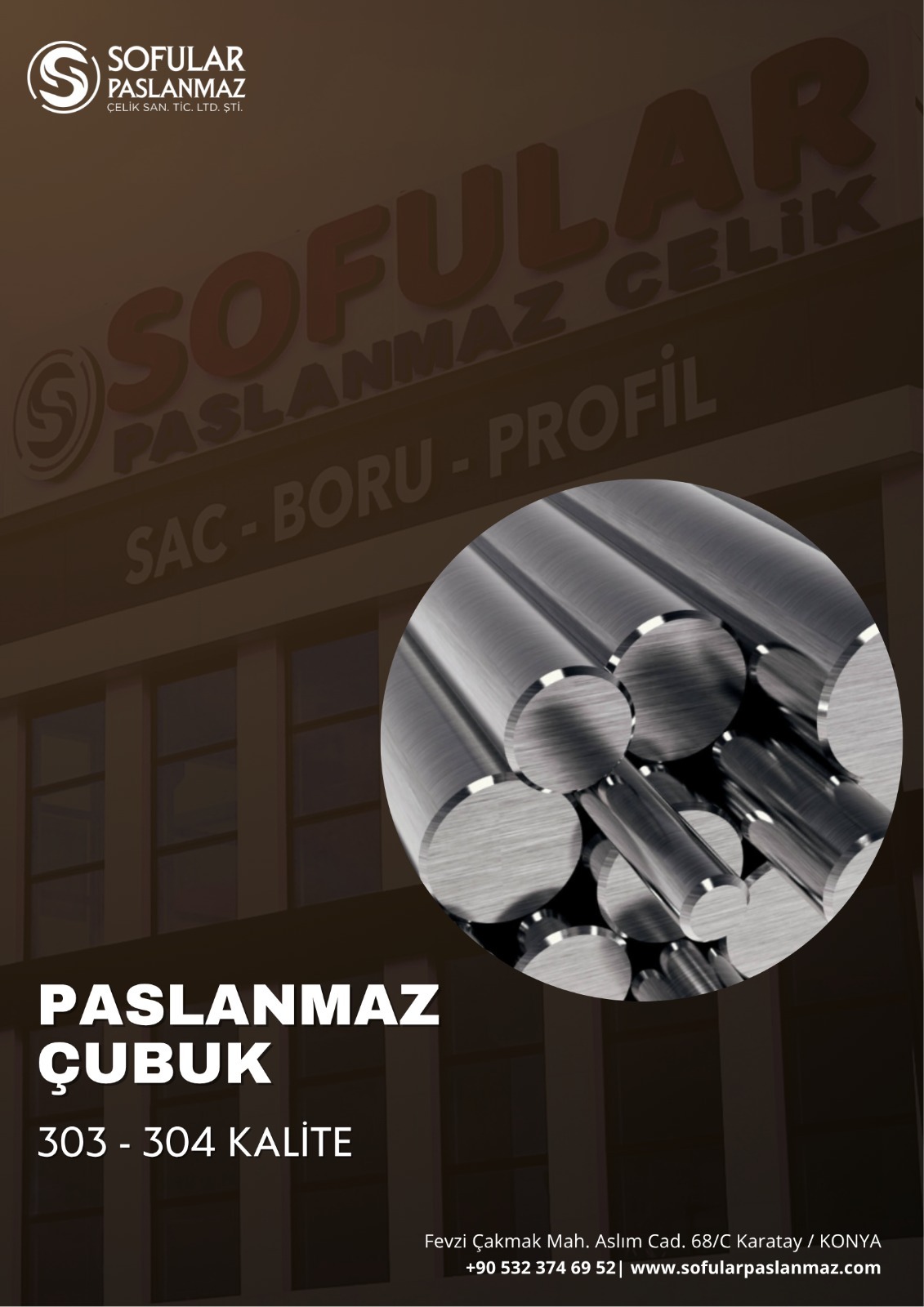 303 ve 304 kalite paslanmaz çubuk