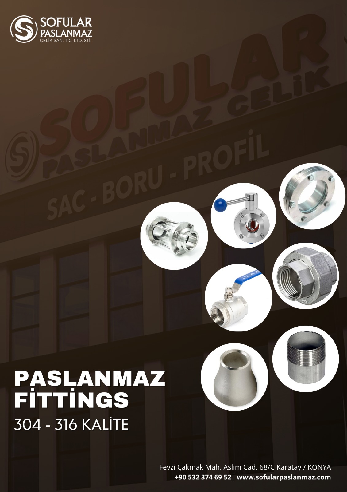 304 ve 316 kalite paslanmaz fittings
